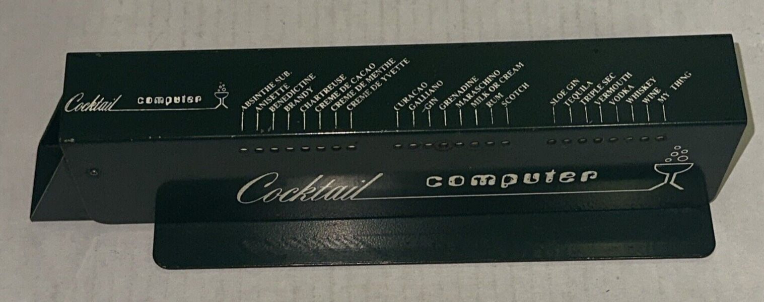 Wanous Corporation Cocktail Computer Original Mid-Century Barware Drink Recipes