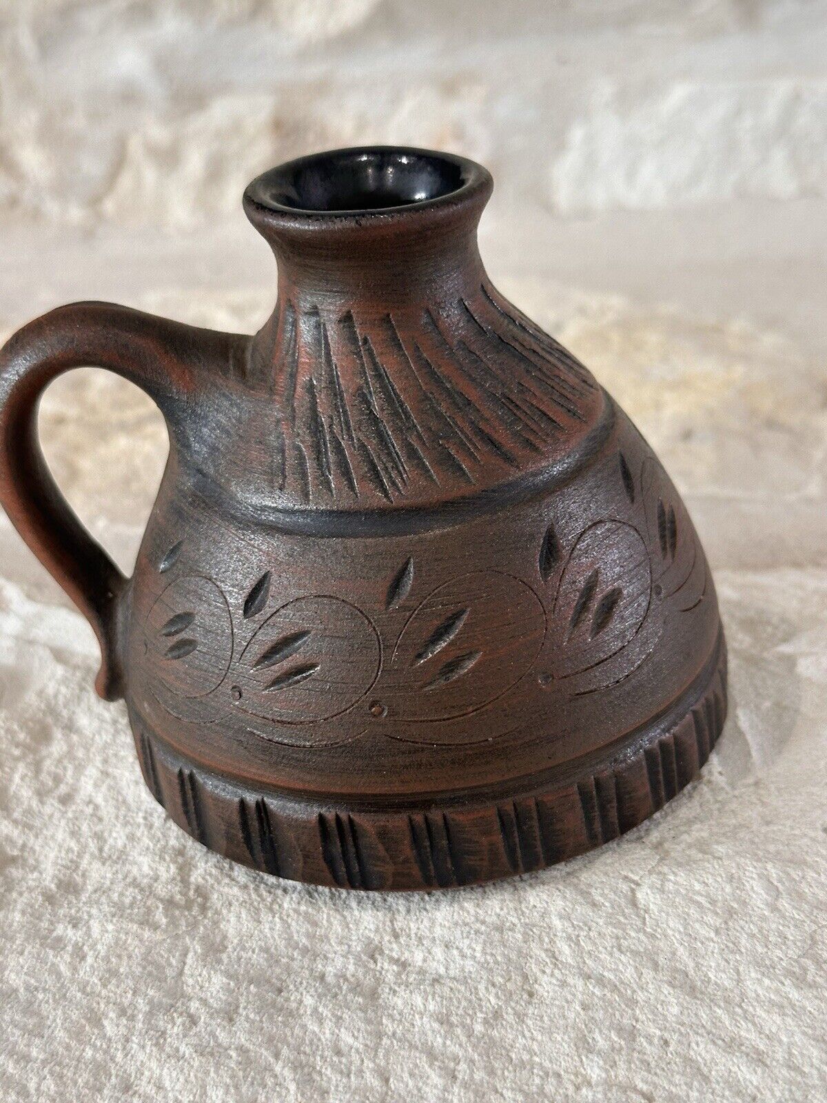 MCM Studio Pottery Pitcher/Jug/Bud Vase Small Signed Handarbeit Vintage Germany
