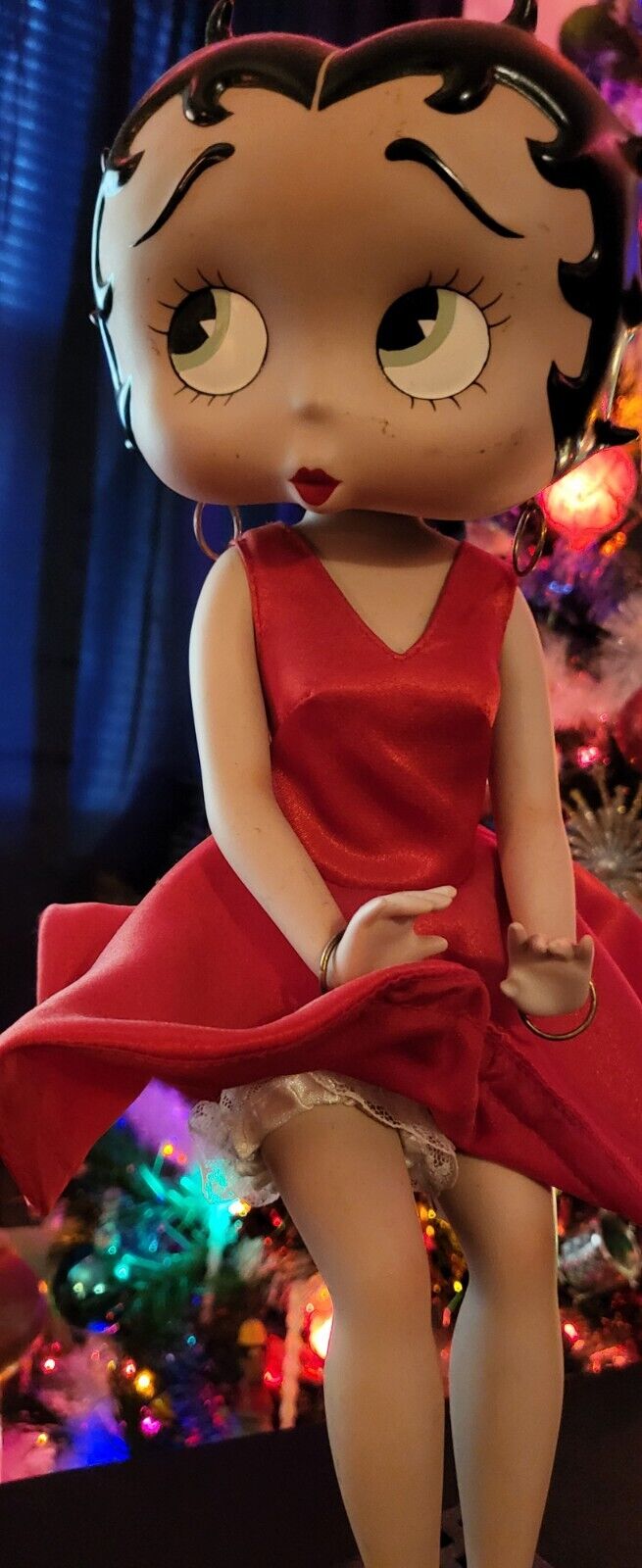 Betty Boop Figurine Im Marilyn Monroe Red Dress