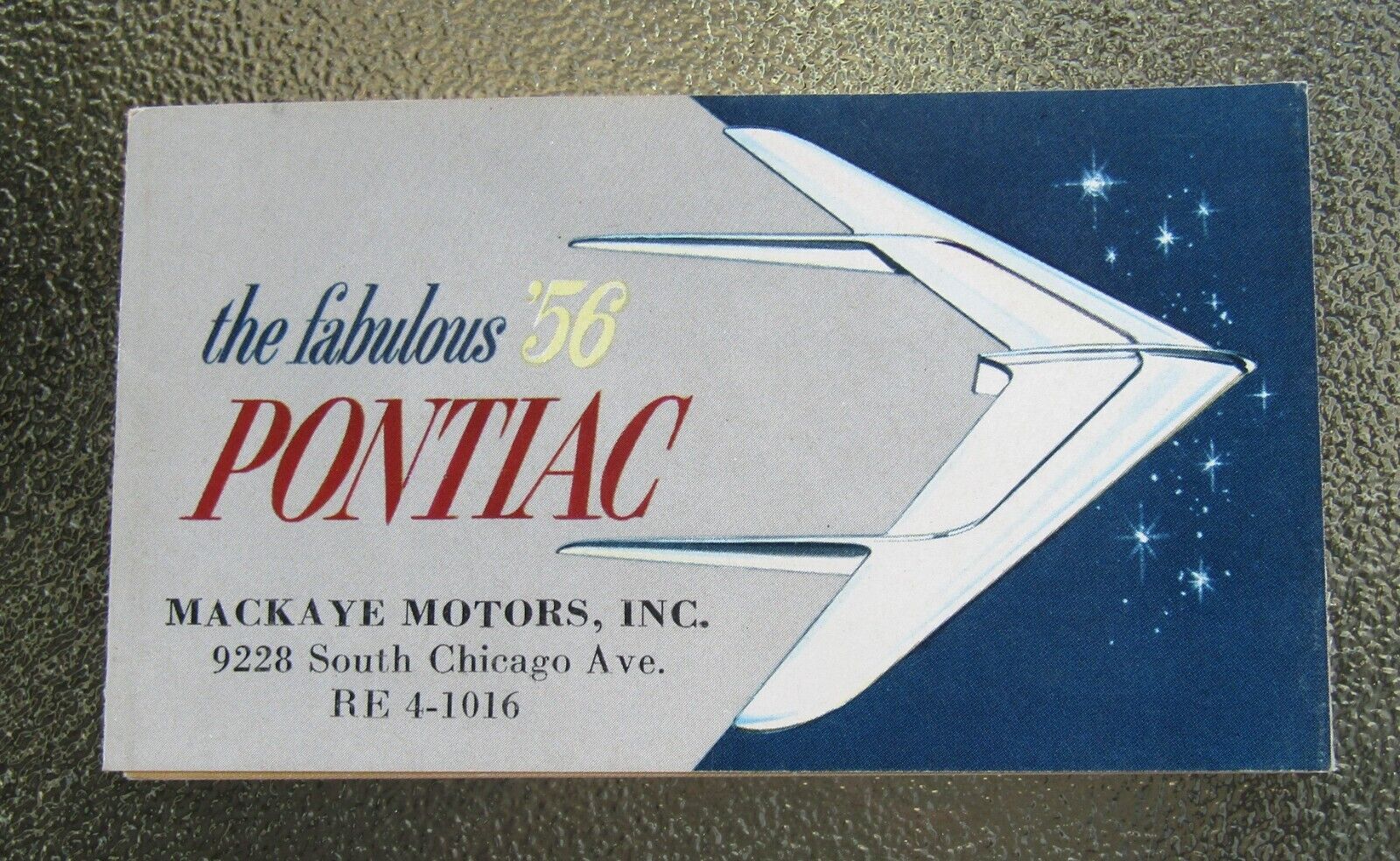 1956 PONTIAC The Fabulous '56 Dealership 6 Page Fold-Out Color Brochure Chicago