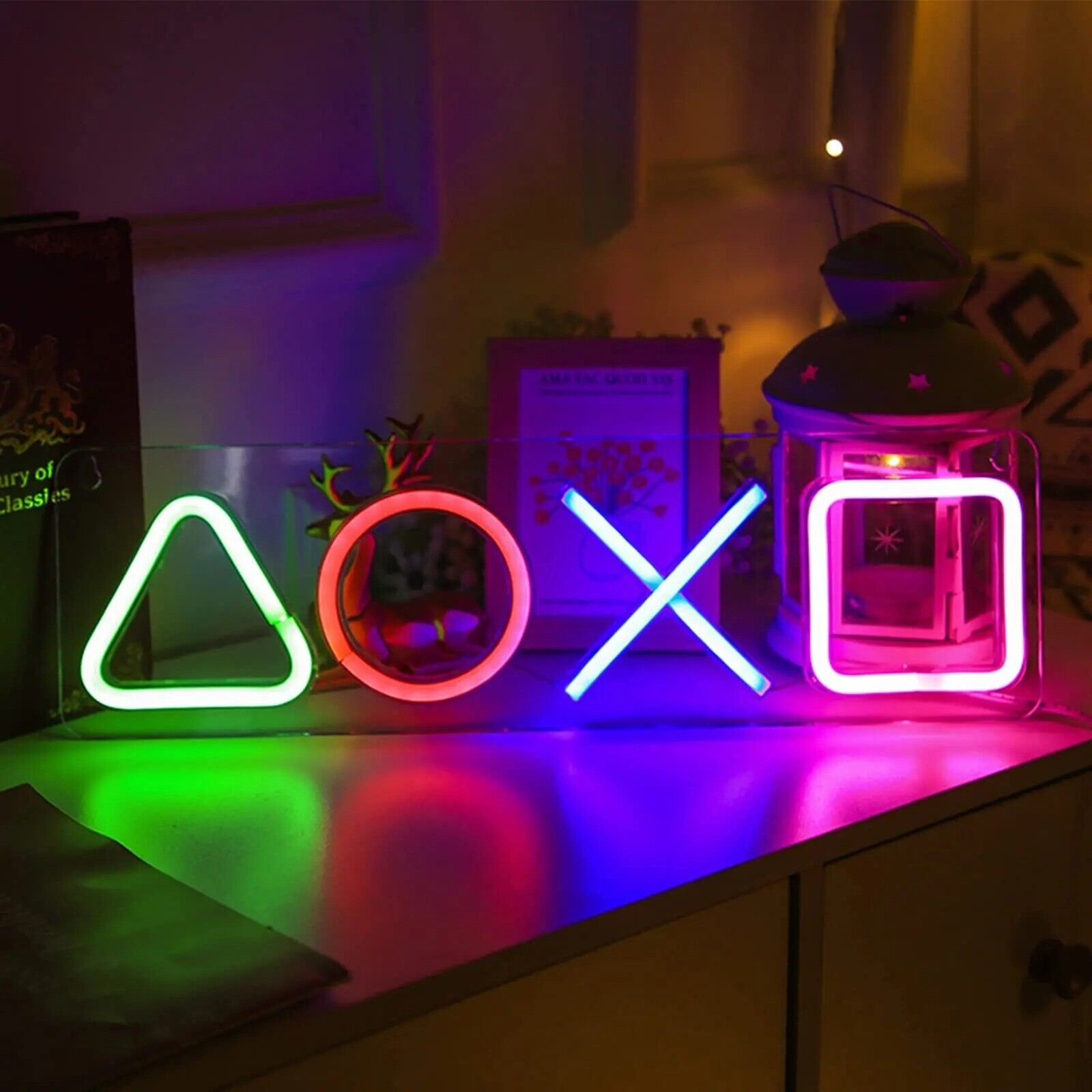 NEW LED Playstation Video Game Room Light Neon USB Powered Sign for Wall Decor
