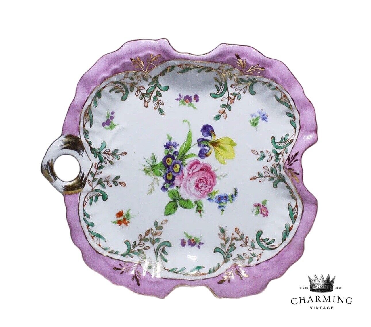 Vintage Floral HEIRLOOM by Toyo Porcelain Decorative Squared Tray