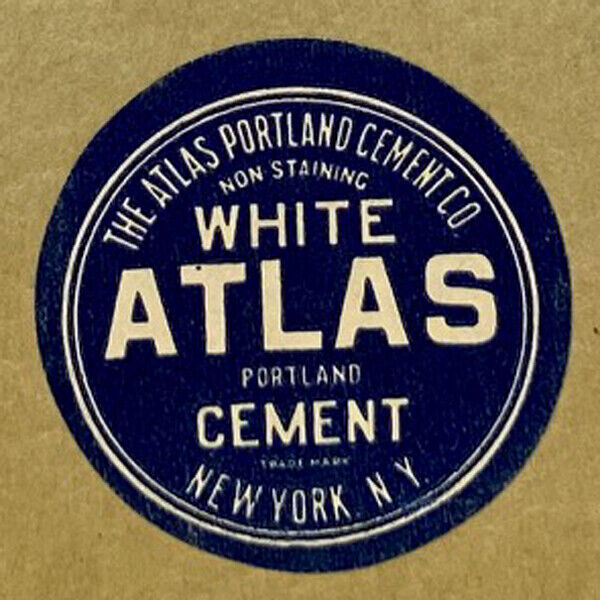 Antique 1920s White Atlas Portland Cement Company Weekly Time Sheets New York