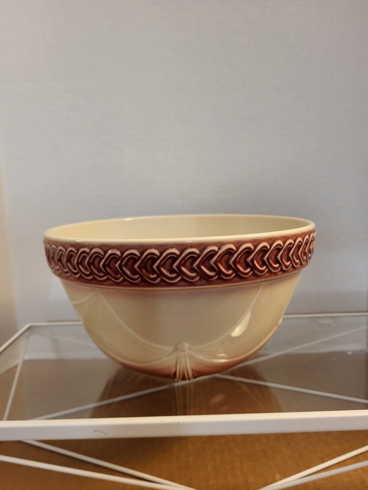 WOW Longaberger Pottery Craft Mixing Bowl Paprika Red 9.5
