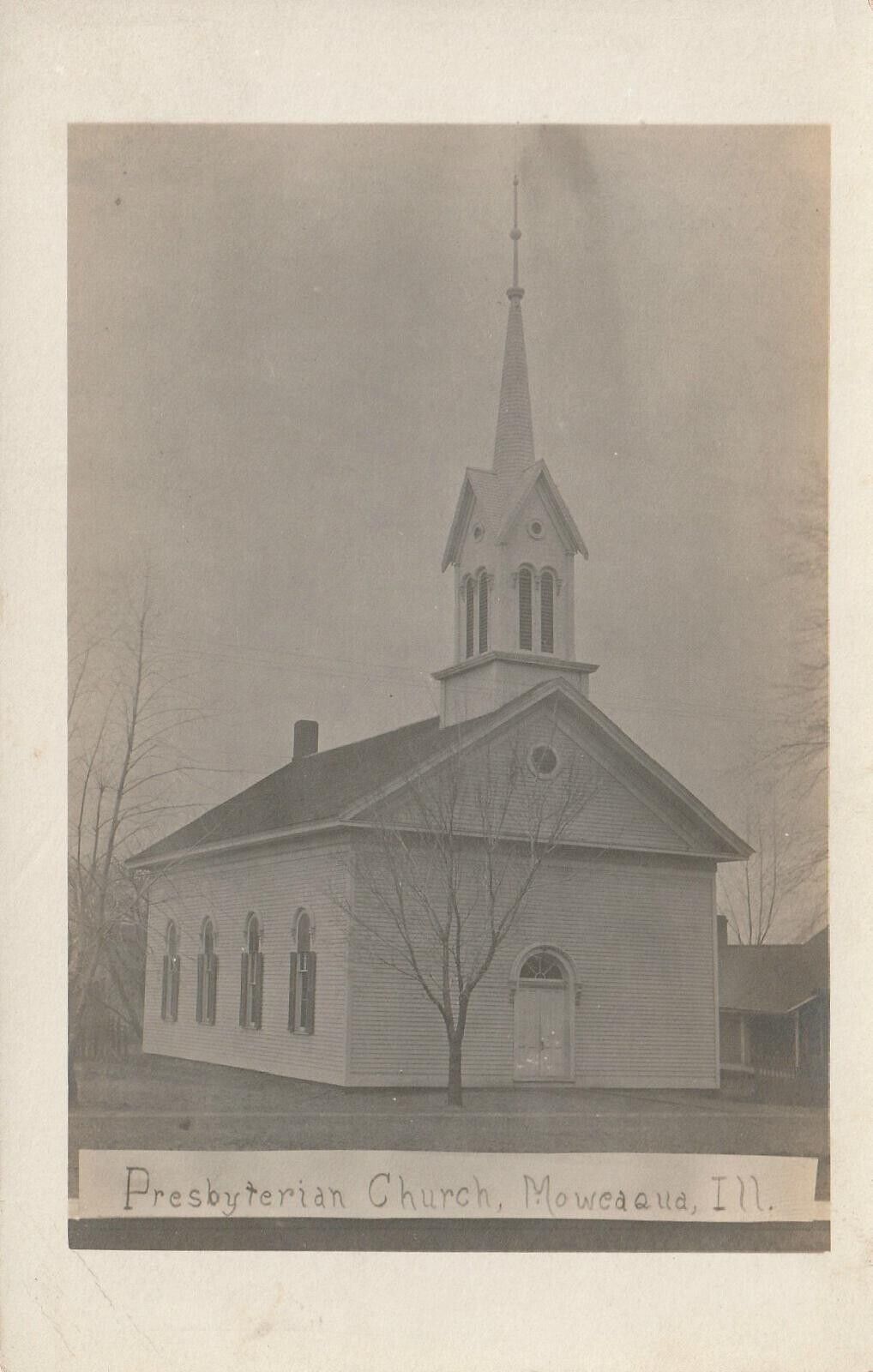 Presbyterian Church, Moweaqua, Illinois RPPC Vintage Postcard