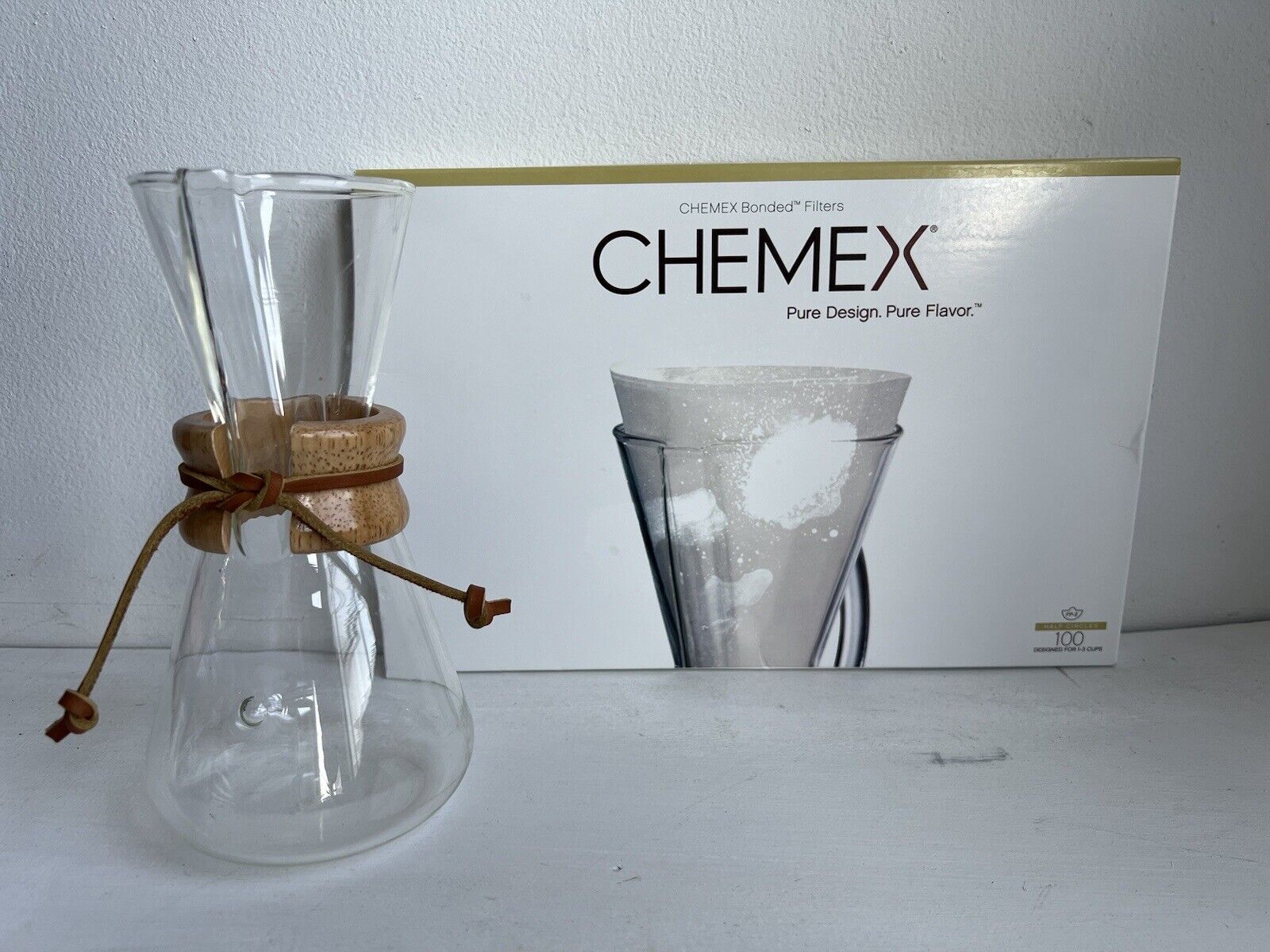 chemex Twin Rivers 3 cup And 98 Large Bonded Filters