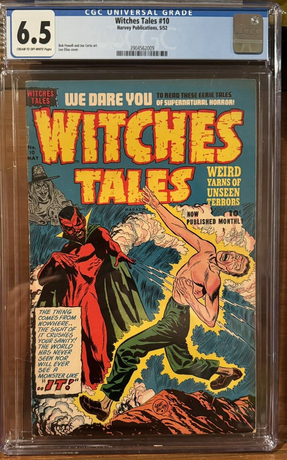 Witches Tales #10 CGC 6.5 CR/OW Precode Horror Lee Elias Devil Cover