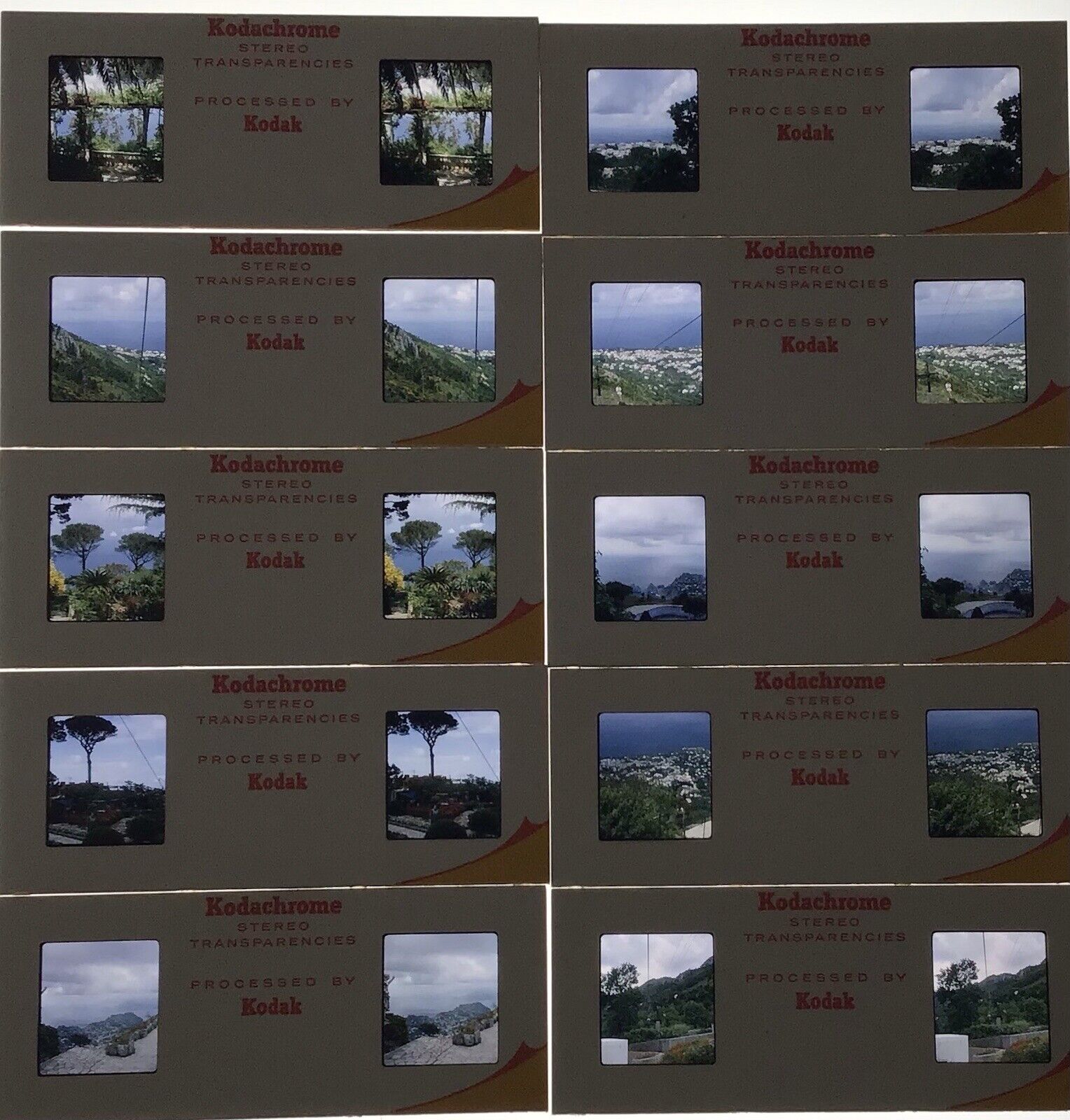 Lots Of 10 Kodachrome Transparencies Slides From Capri June 1967