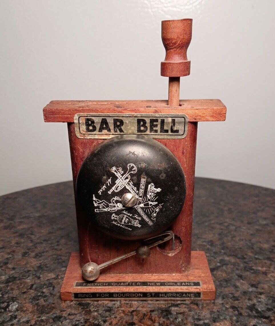 Vintage Novelty Wood Bar Bell