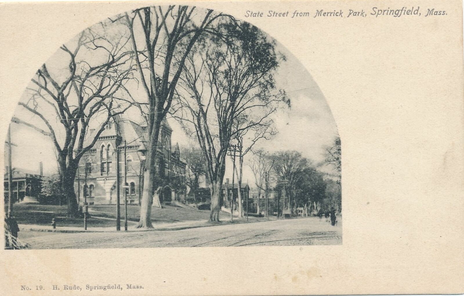 SPRINGFIELD MA - State Street from Merrick Park - udb (pre 1908)