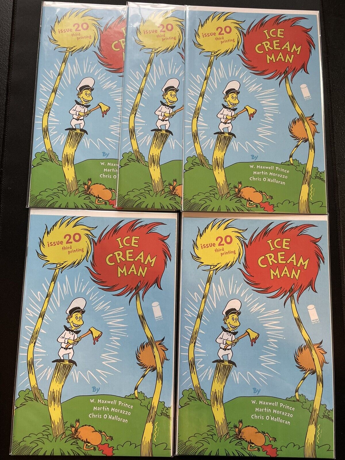 Ice Cream Man #20 - 3rd PRINT- DR. SUESS HOMAGE Lot Of 5 Copies NM- Or Better
