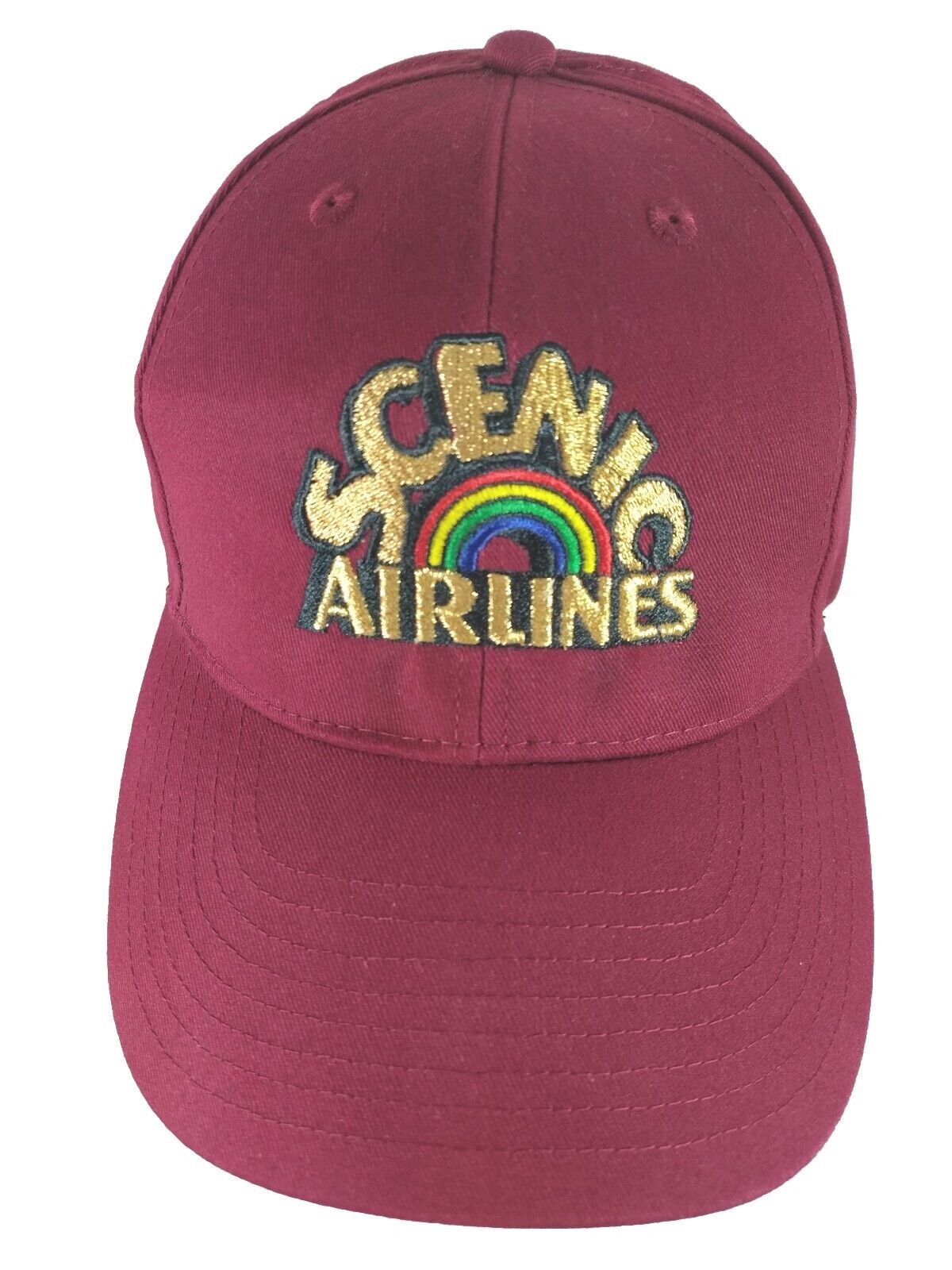 Scenic Airlines Hat Cap Red Burgundy Grand Canyon Tour Company USA Vintage