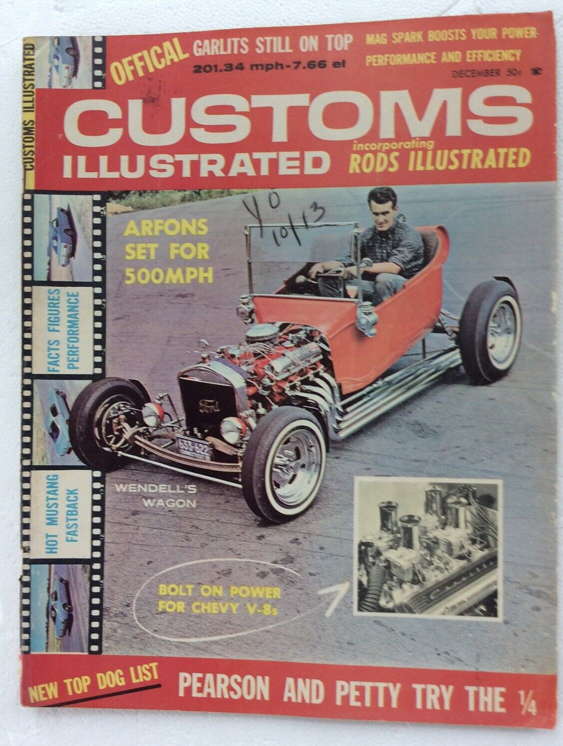 Customs Illustrated Magazine Dec. 1964 Cars Rods Performance Dragstrip Vintage