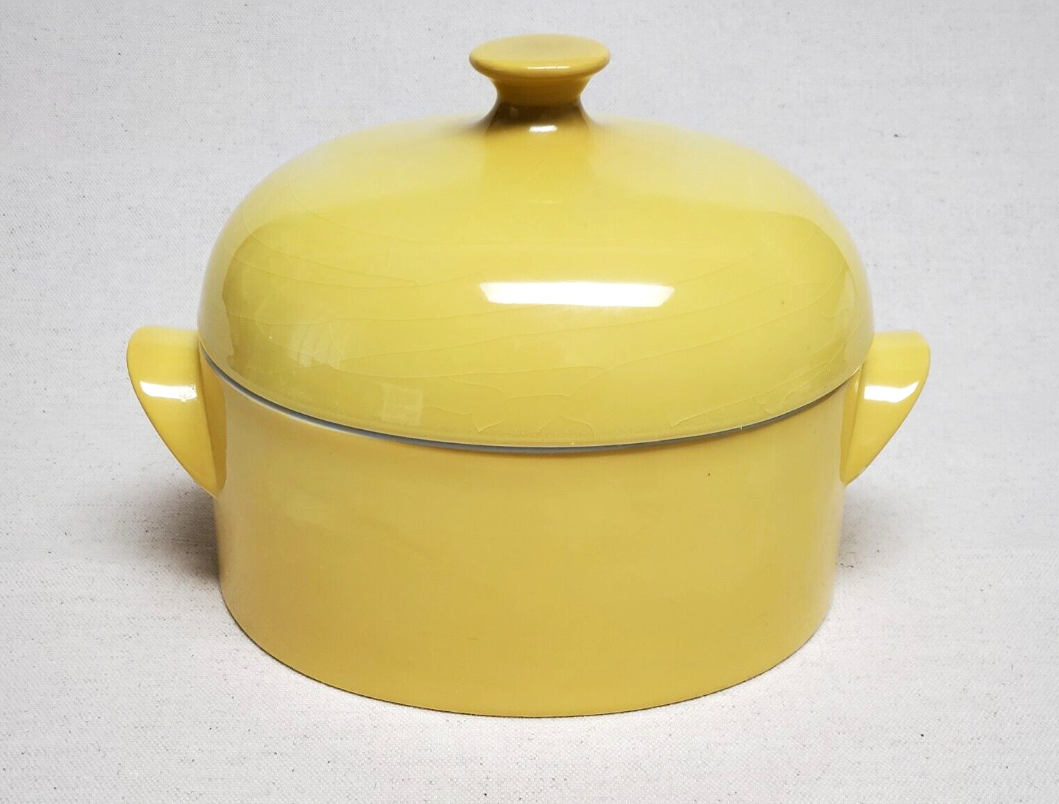 ARABIA Finland Aatami Birger Kaipiainen Yellow Covered Dish Canister Broth Bowl