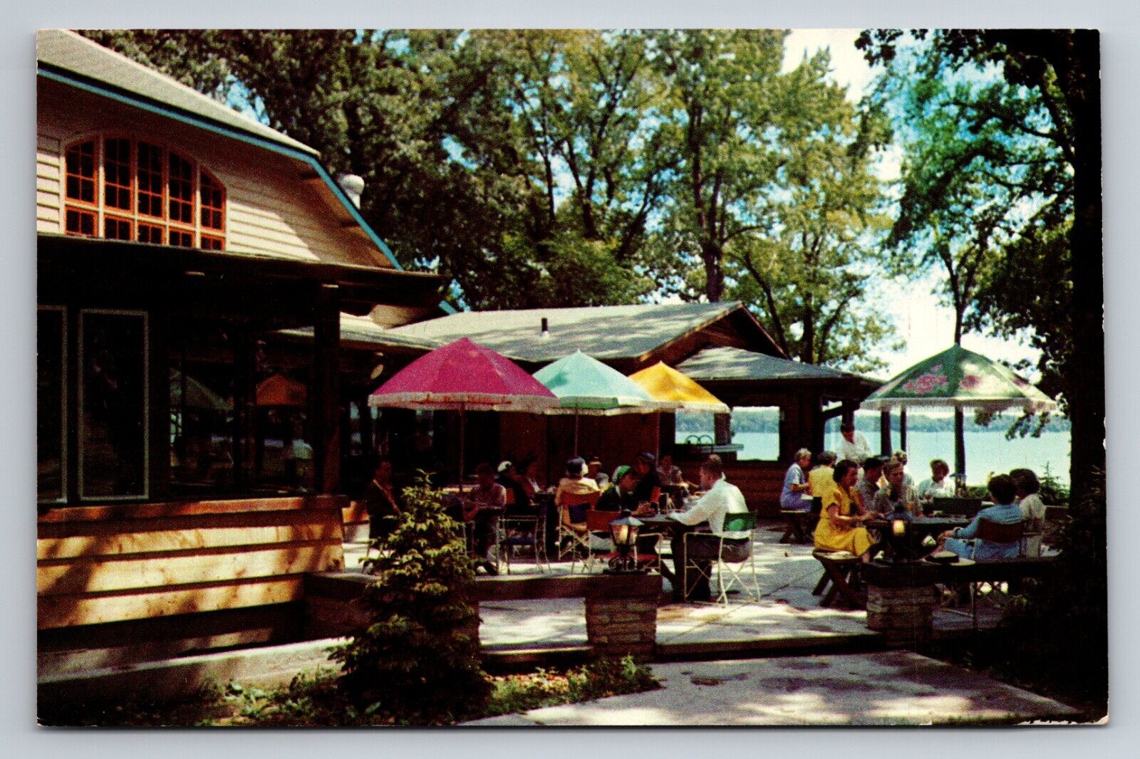 The Terrace Lake Lawn Lodge Delavan Wisconsin Vintage Unposted Postcard