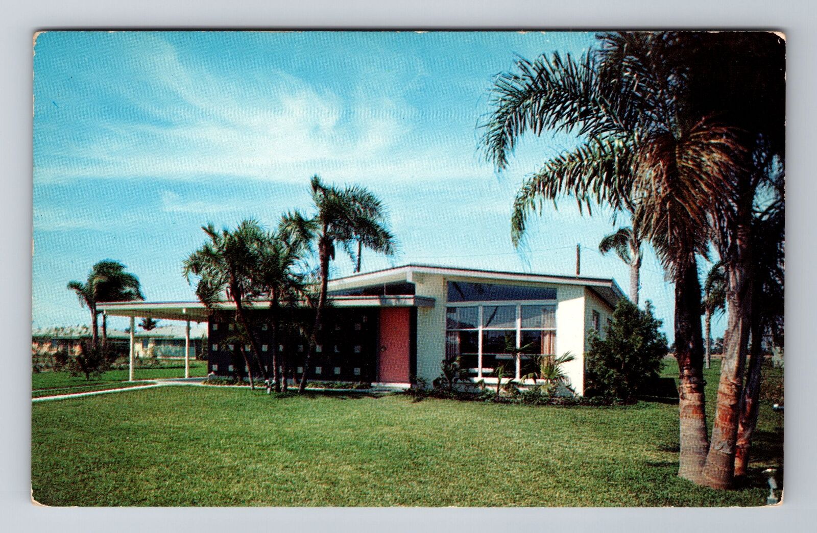 Sarasota FL-Florida, Queen Palm Home, Advertising, Antique Vintage Postcard