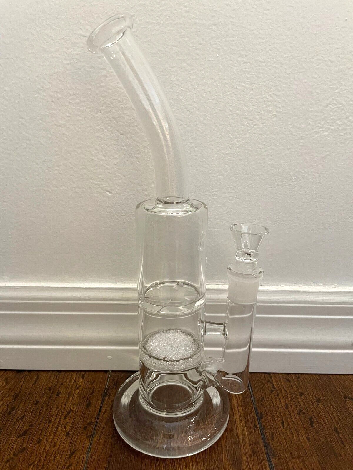 10” Clear Glass Water Pipe Bowl Turbine Fritter Disc Perc 18mm