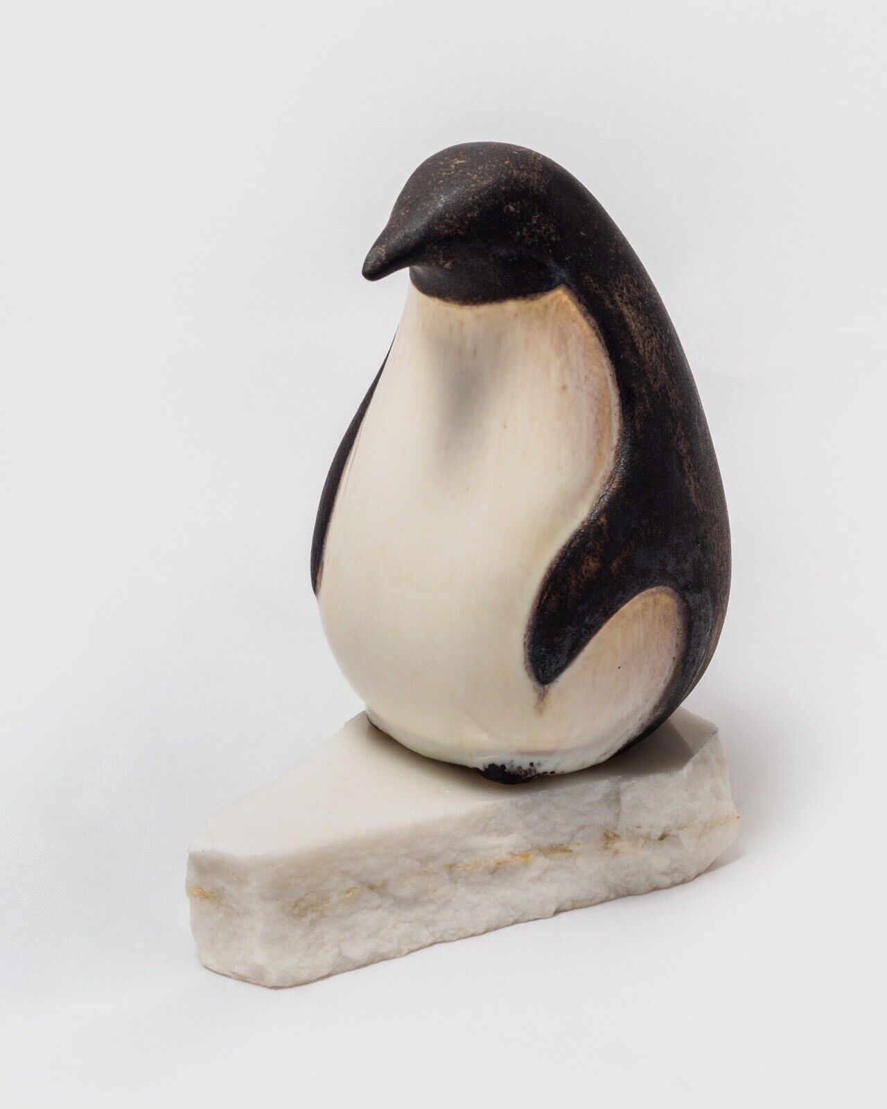 Vintage Maigon Dega Ceramic Art Drip Glaze Penguin Signed — Repaired, Read