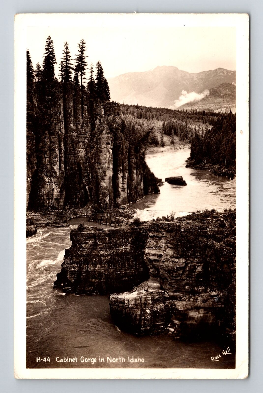 Northern ID-Idaho RPPC, Cabinet Gorge, Real Photo c1930 Vintage Postcard