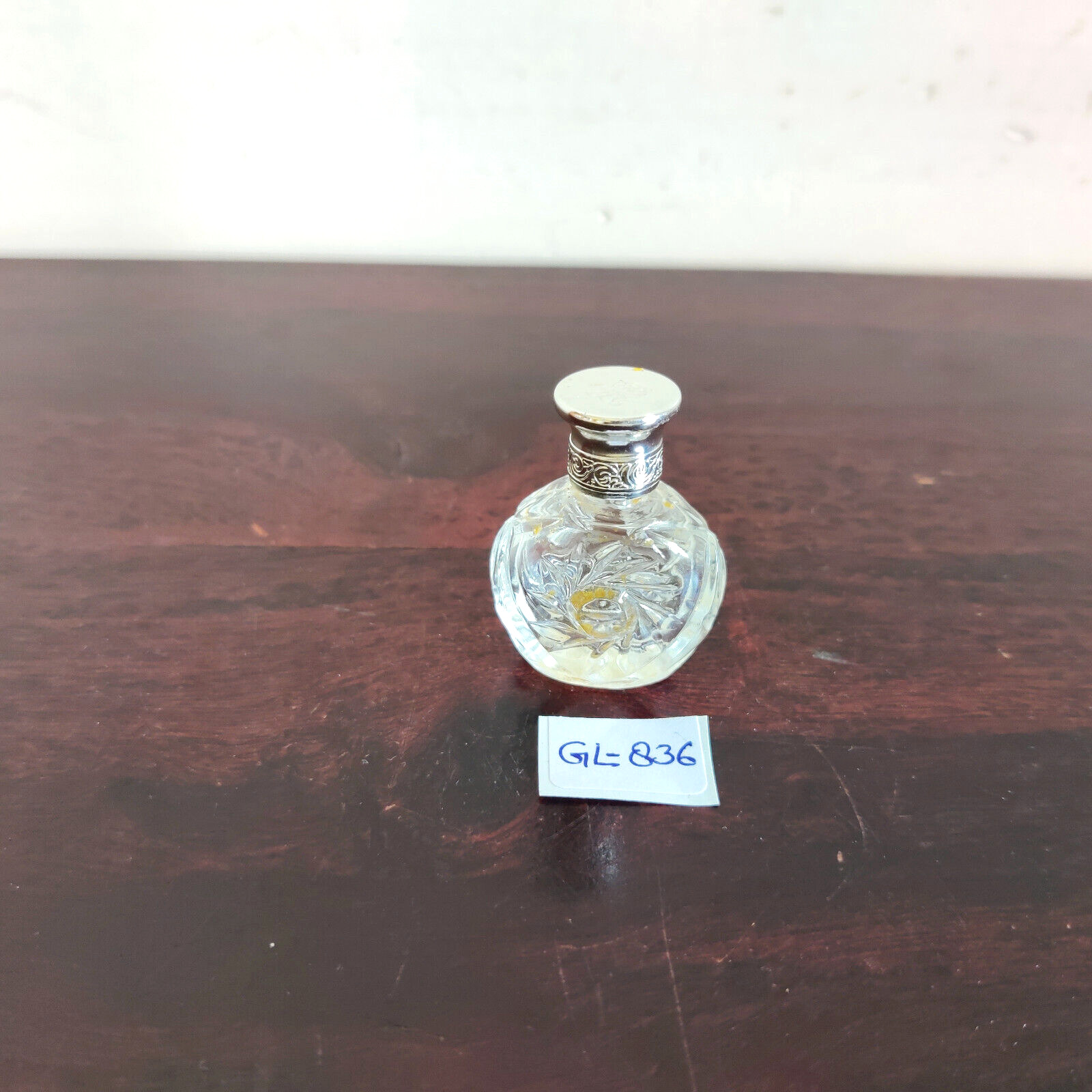 Vintage Clear Miniature Glass Perfume Decorative Bottle USA Collectible GL836