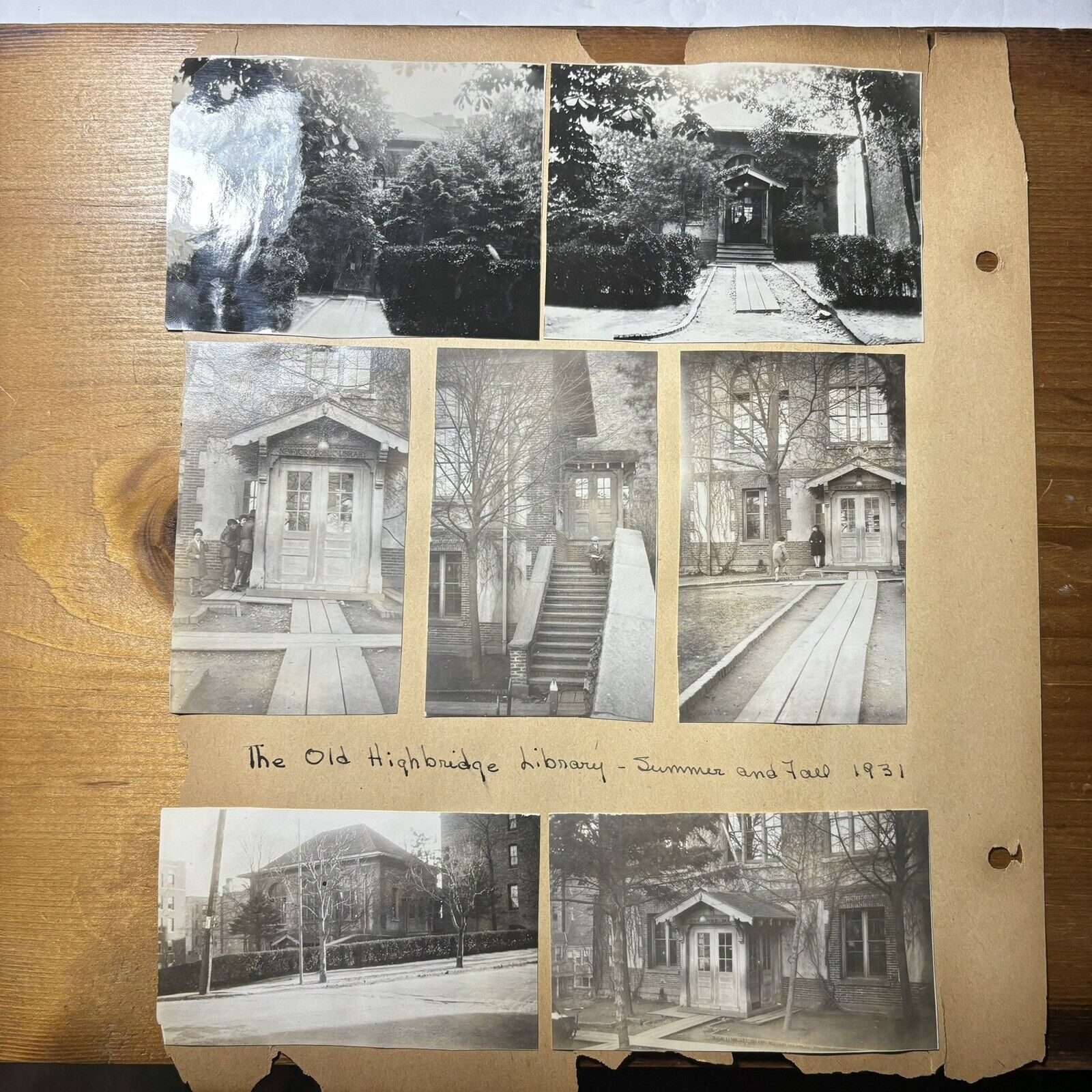 1931 Photos New Public Library - Old HighBridge from original photo Album.