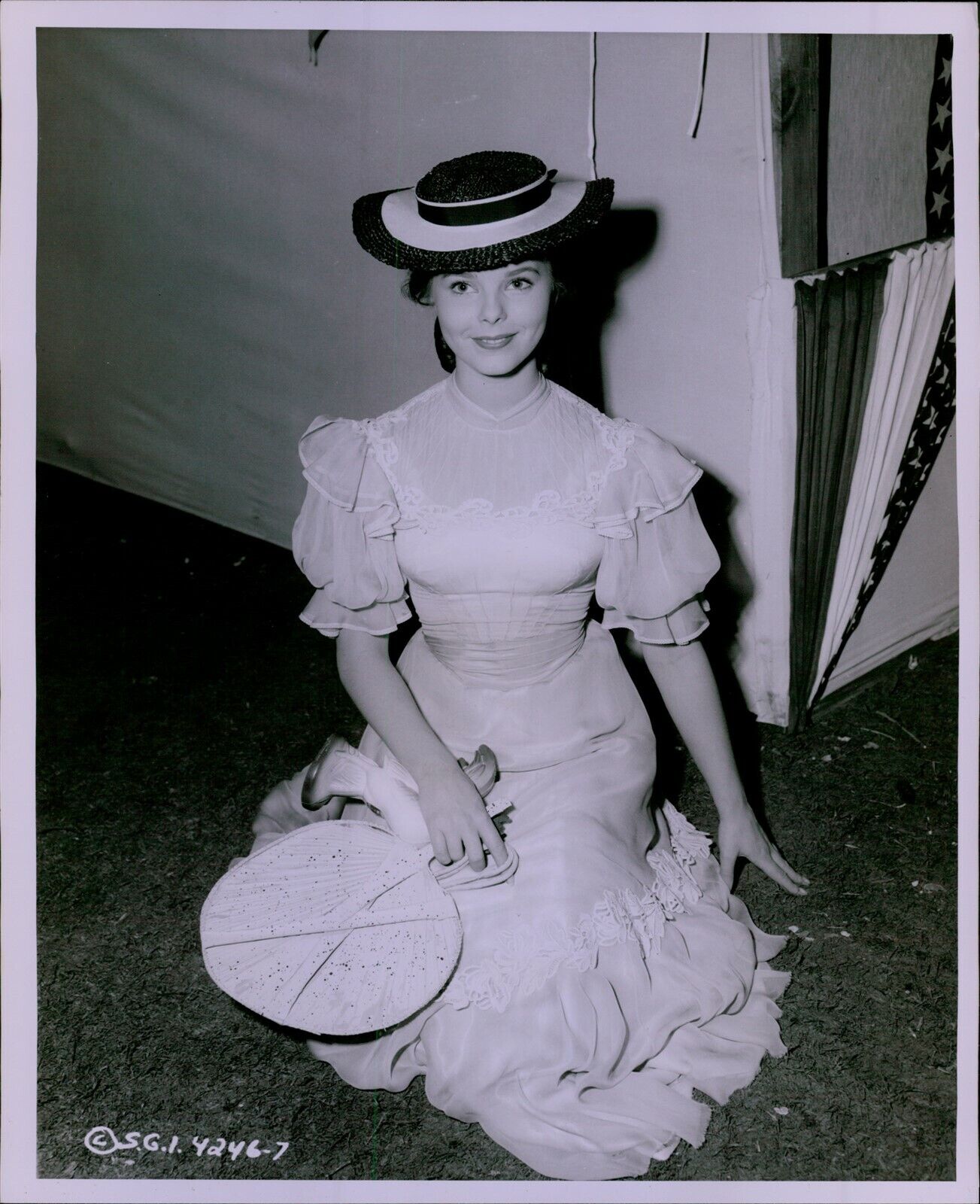 LG885 1958 Original Photo ANNE HELM Beautiful Actress Western Costume Starlet
