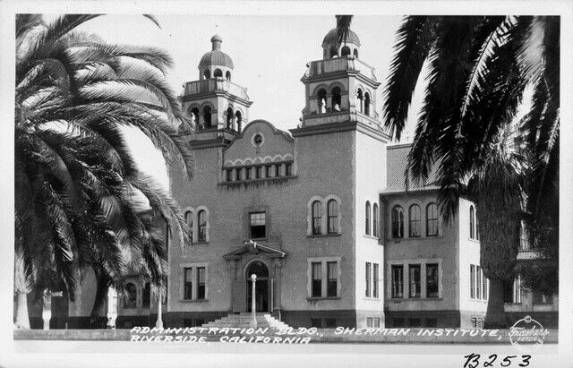 Administratin Bldg., Sherman Institute, Riverside, California 1950s OLD PHOTO