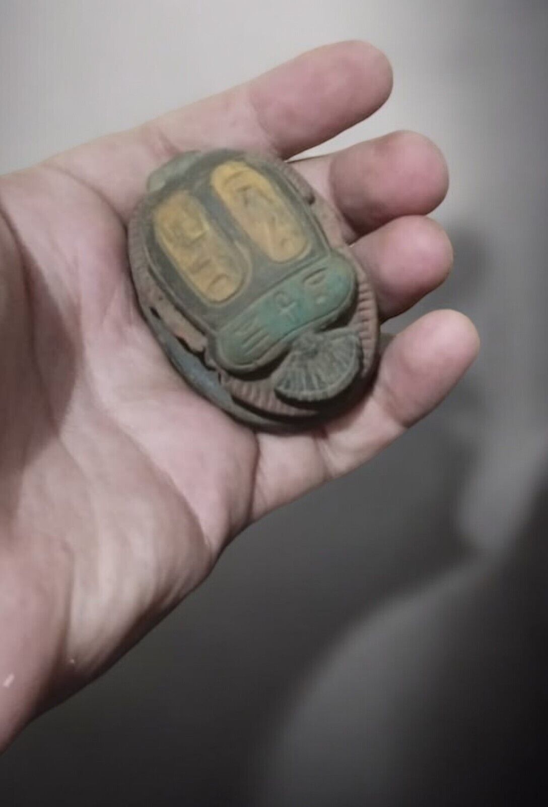 Rare Ancient Egyptian Antiquities Unique Stone Of Scarab Pharaonic Egyptian BC