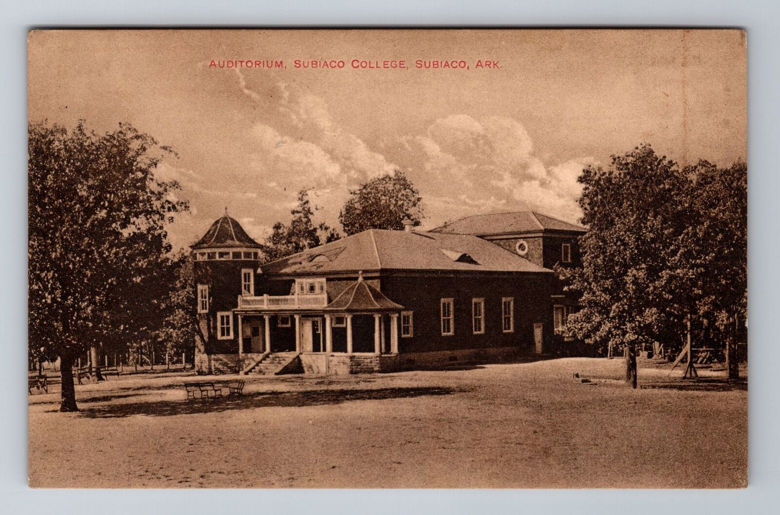 Subiaco AR-Arkansas, Subiaco College, Auditorium, Antique, Vintage Postcard