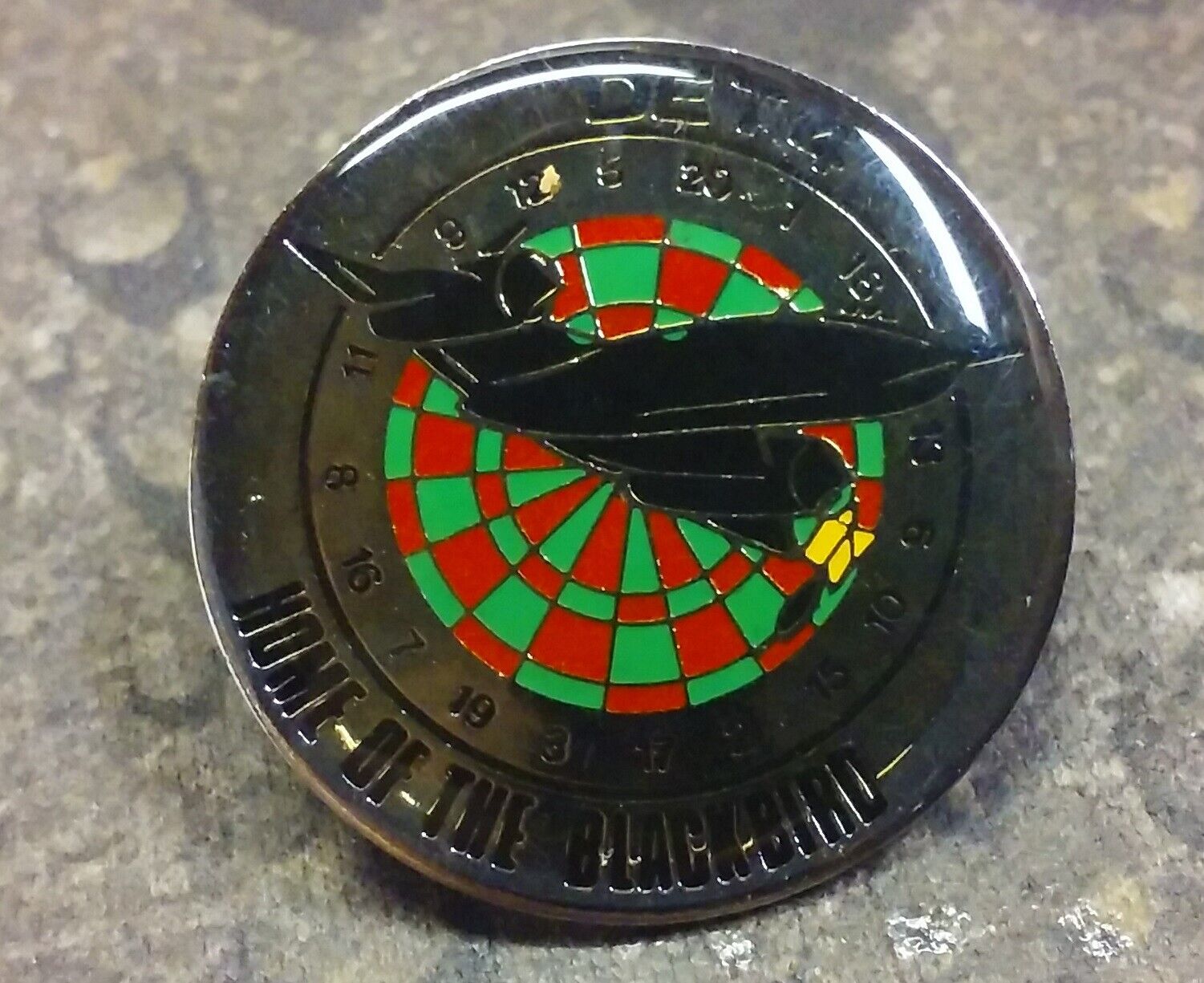 Home of the SR-71 BLACKBIRD DET 4 vintage pin badge
