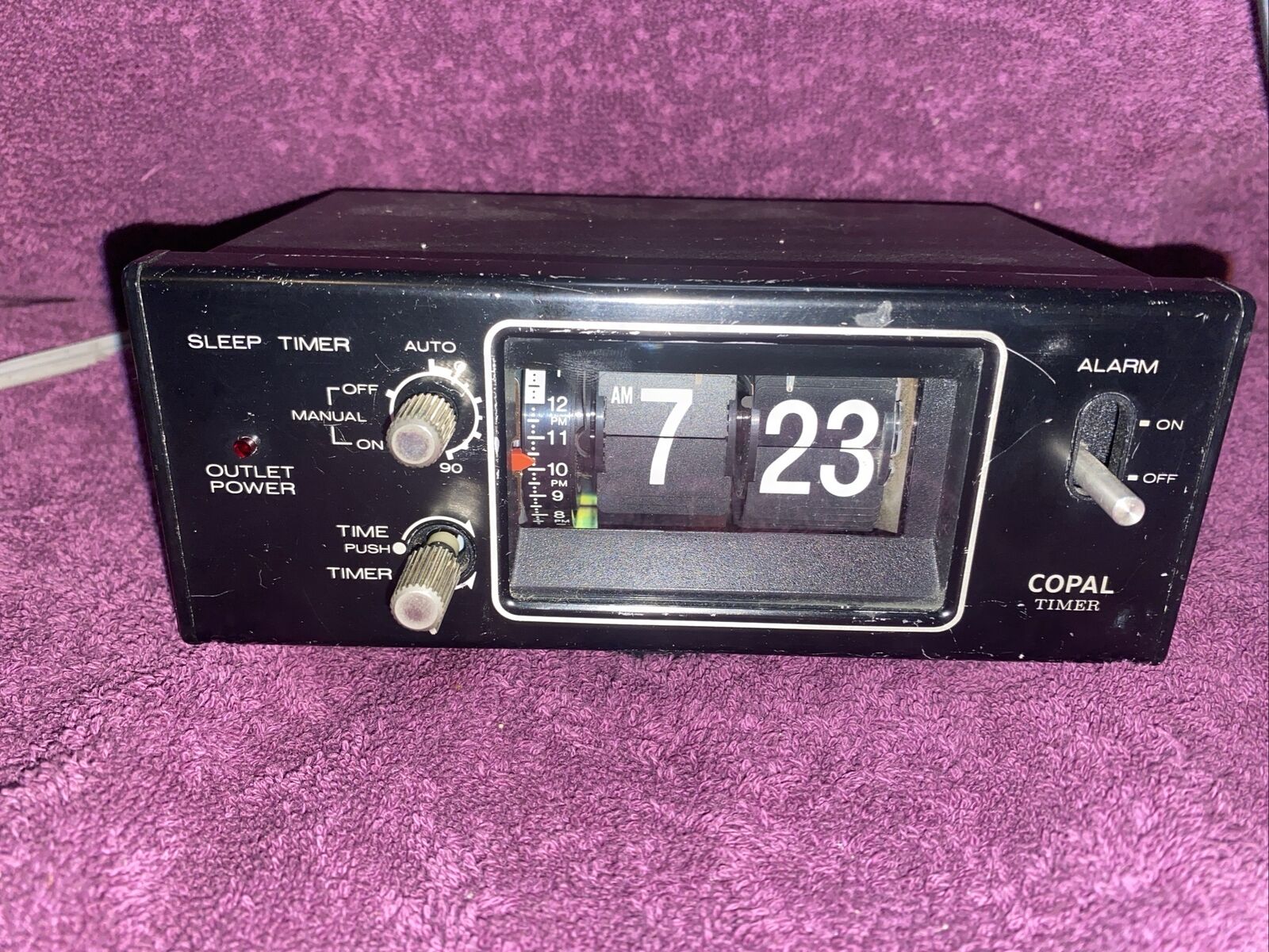 Vintage 1970s Copal MG-111 Flip Number Table Digital Timer Alarm Clock Testd MCM