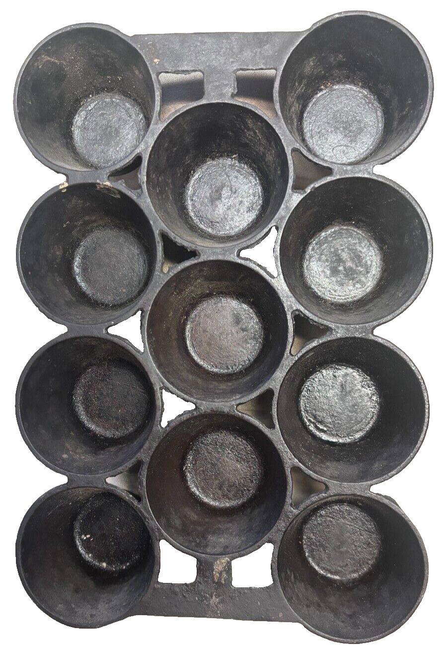 Antique  Griswold No 10 Cast Iron 948  C Pop-Over Gem Muffin Baking Pan 11 Cup