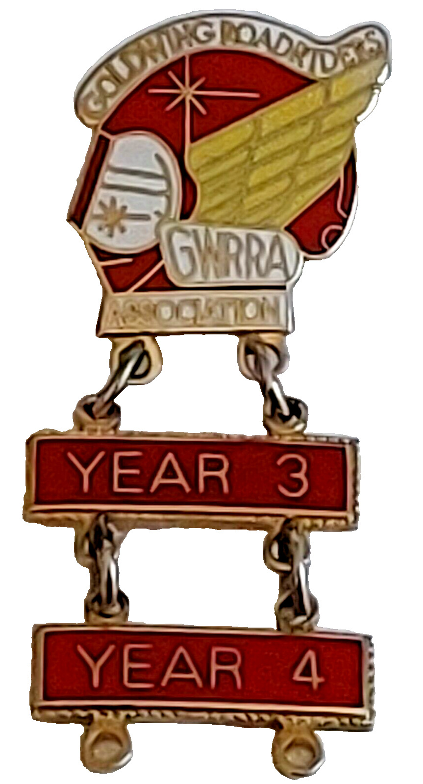 GWRRA (Gold Wing Road Riders Association) 3 & 4 Years Screwback Pin
