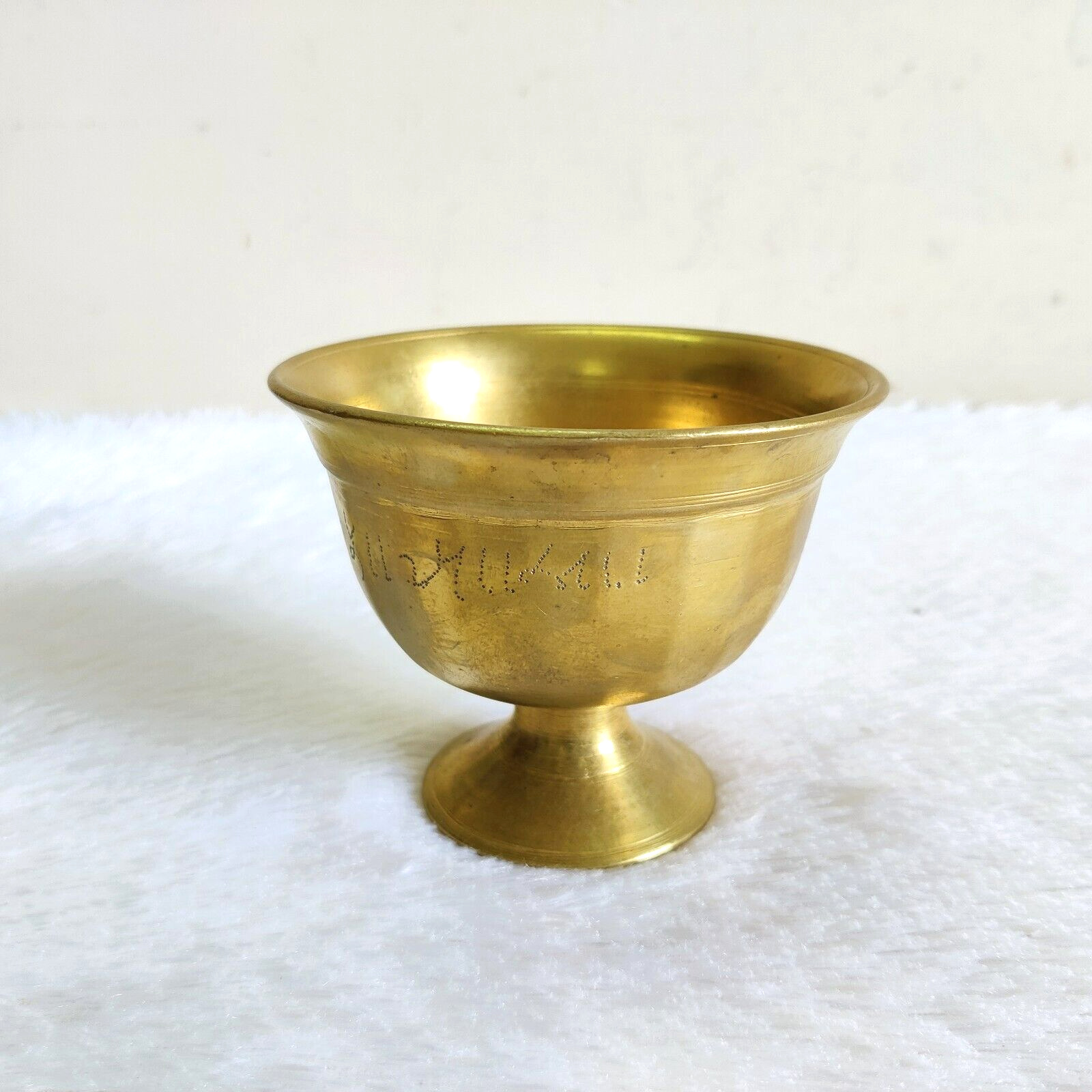 19c Vintage Ribbed Design Golden Bronze Oil Lamp Heavy Old Collectible Rare 70