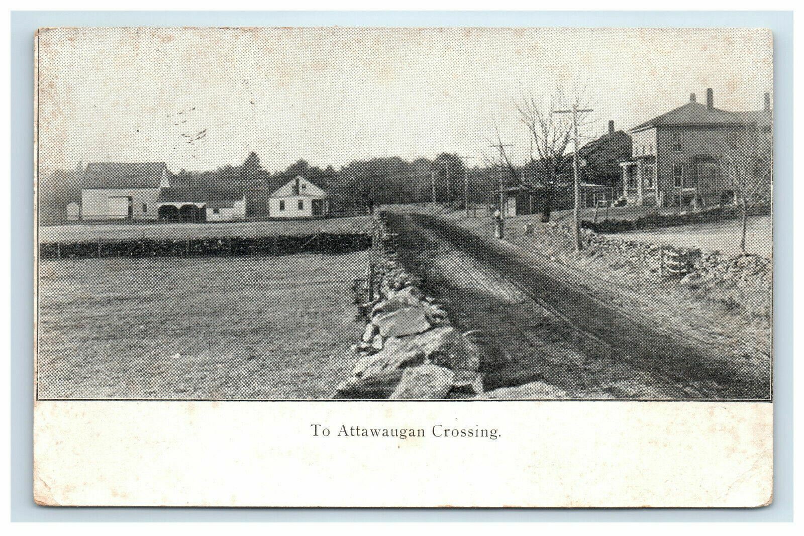 c. 1910 Killingly CT To Attawaugan Crossing Postcard