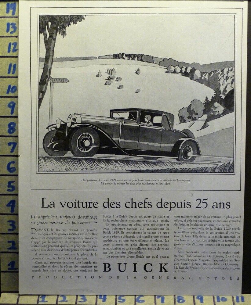 1928 BUICK CAR MOTOR SPORT FRENCH PARIS ROADSTER COUPE C33