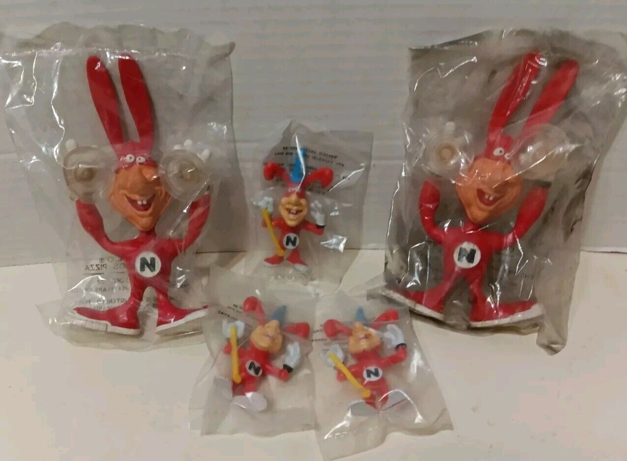 Vintage Domino\'s The NOID Figurines and Window Hangers Lot of 5 *New* Sealed*