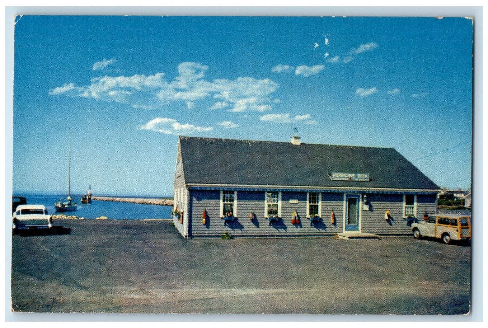 c1960\'s Hurricane Deck Seaford Restaurant, Falmouth Massachusetts MA Postcard