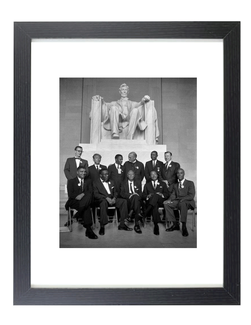 1963 JOHN LEWIS Martin L King Washington Protest Matted & Framed Picture Photo