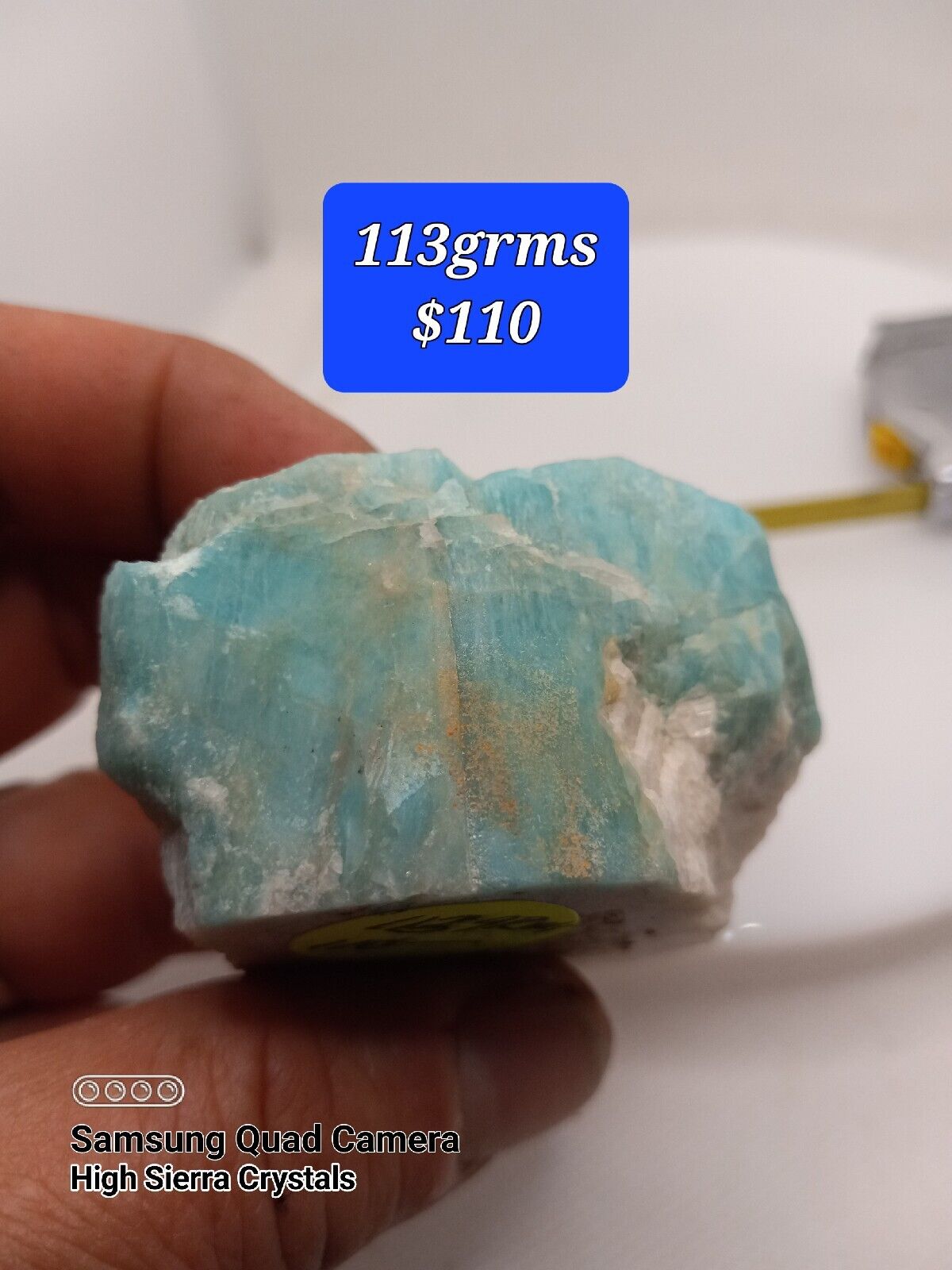 🔥Amazonite Raw Stone North Of Lake George CO Mineral Crystal Blue Calming 
