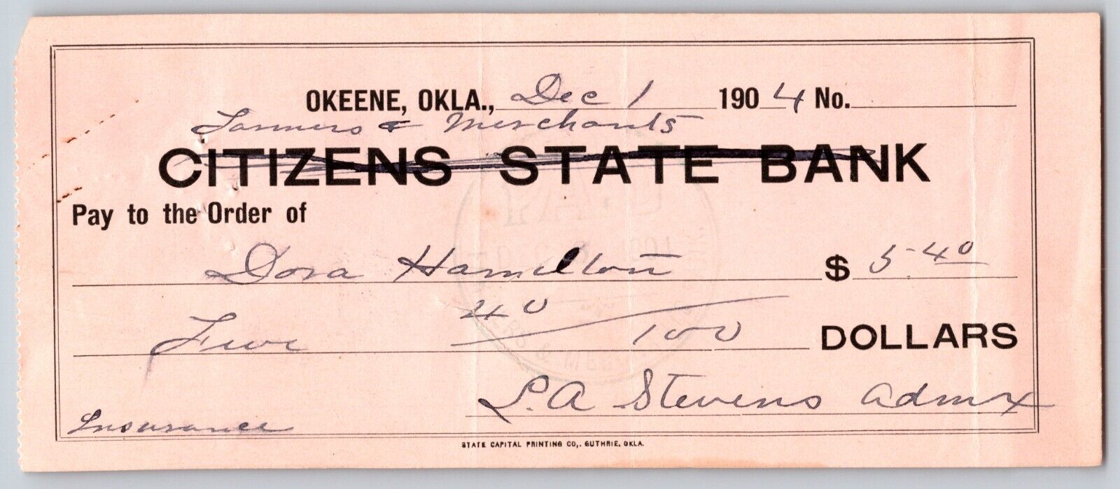 Okeene, Oklahoma Territorial 1904 