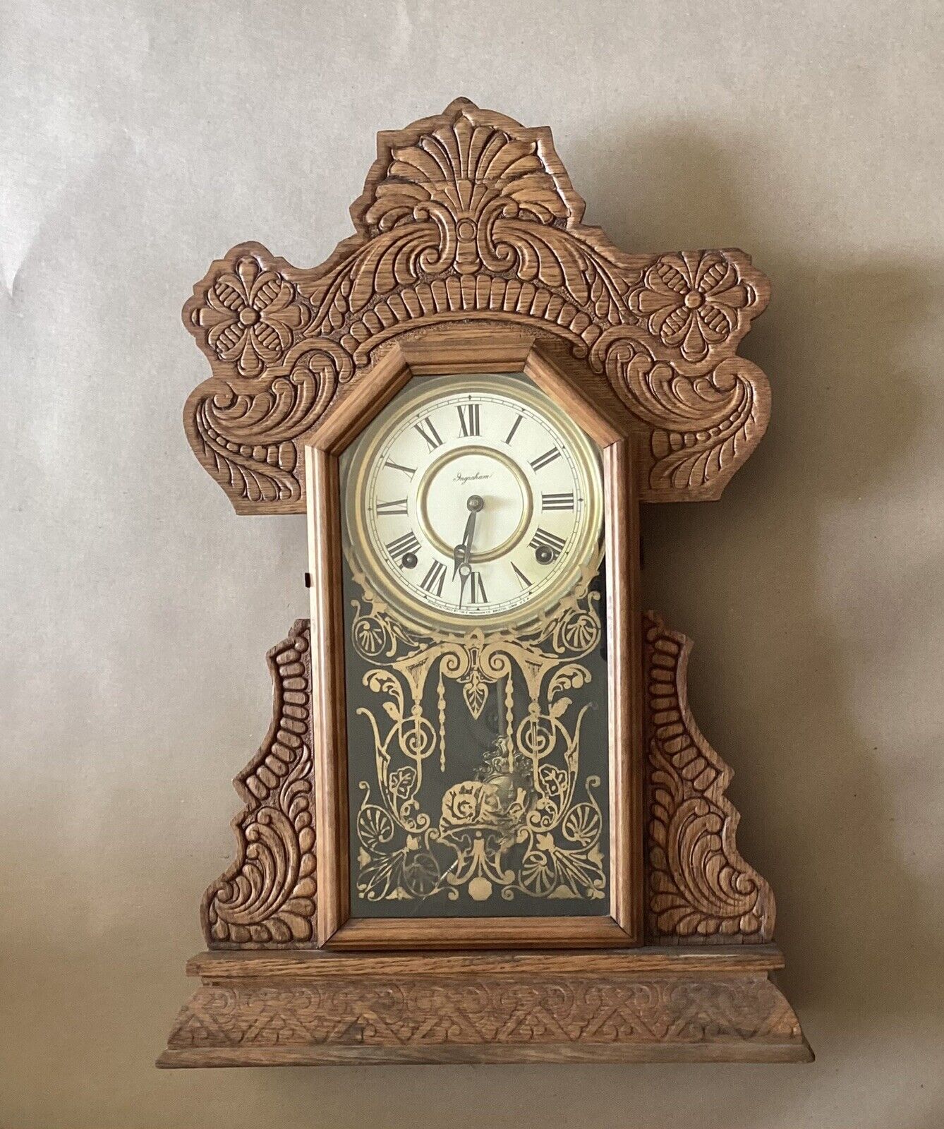 Antique Victorian Mechanical Ingraham Clock, Not Working