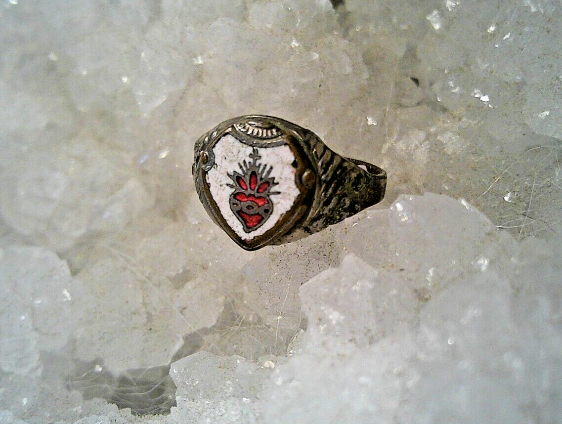 Religious Sacred Heart 1960 ring adjustable