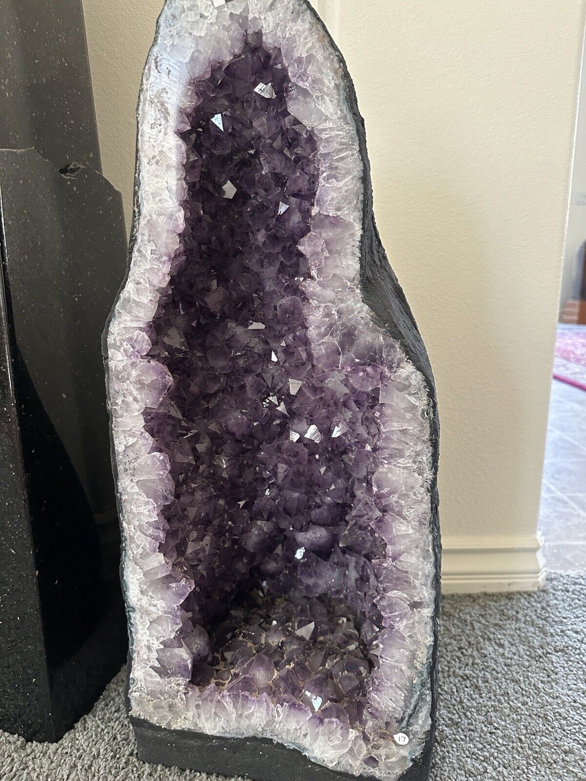 Large Purple Amethyst Geode Crystal Cathedral From Brazil