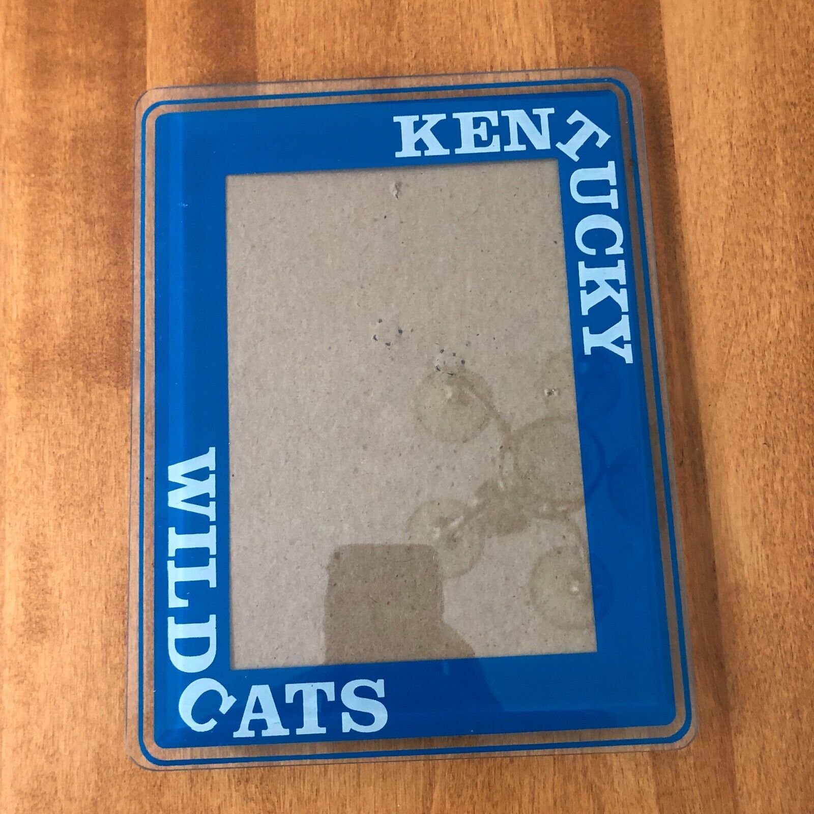 VINTAGE Kentucky Wildcats Photo Picture Frame Acrylic Blue