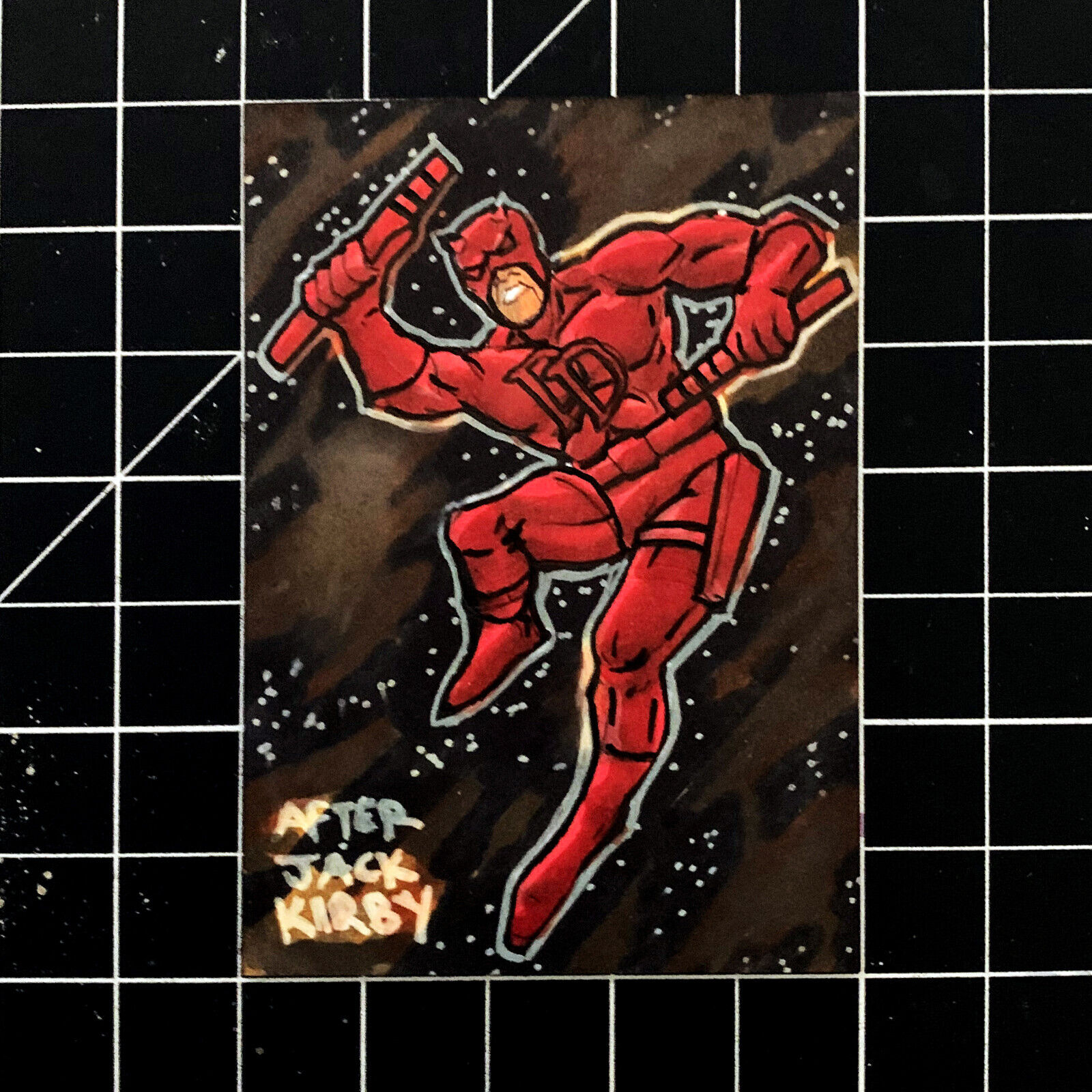1 of 1 Extremely Rare Sketch Card of Daredevil by Dante H Guerra Very Hot