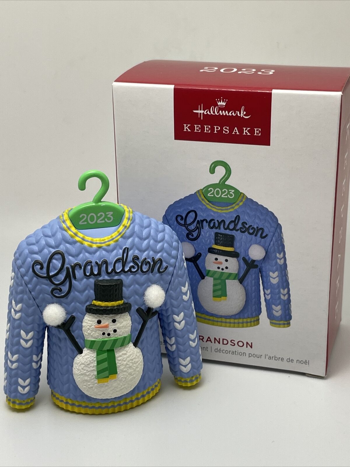 Hallmark 2023 Grandson Sweater Keepsake Ornament NWT
