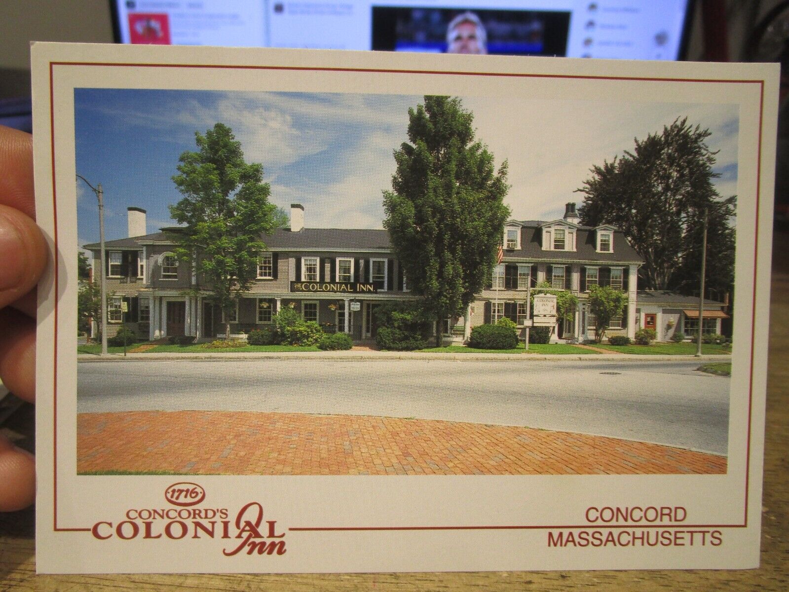 N1 MASSACHUSETTS Postcard Concord Colonial Inn Monument Square Afternoon Tea