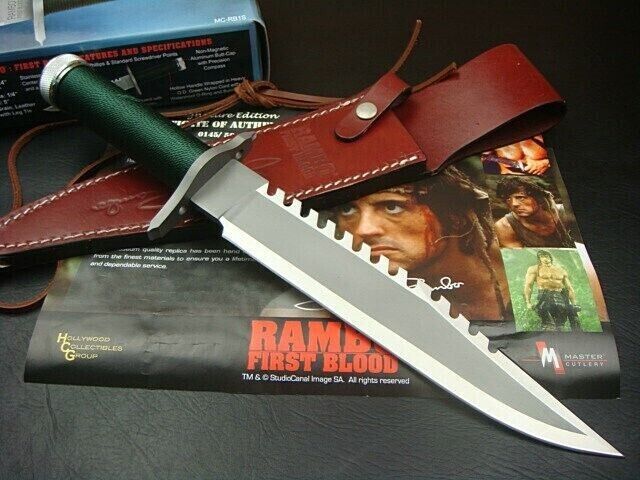 Rambo 1 First Blood Boot Dagger Survival Fixed Bowie Camping Hunting Knife