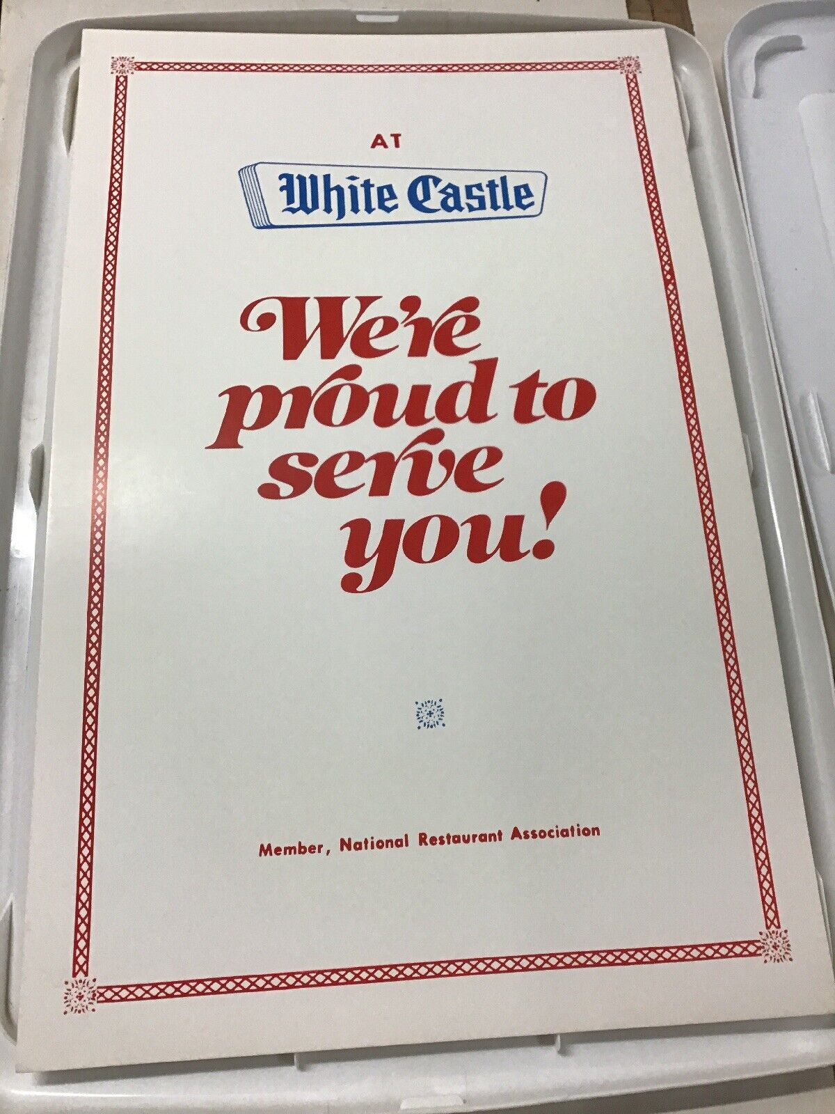 Vint White Castle Restaurant 14”x22” Advertising Poster We’re Proud To Serve You